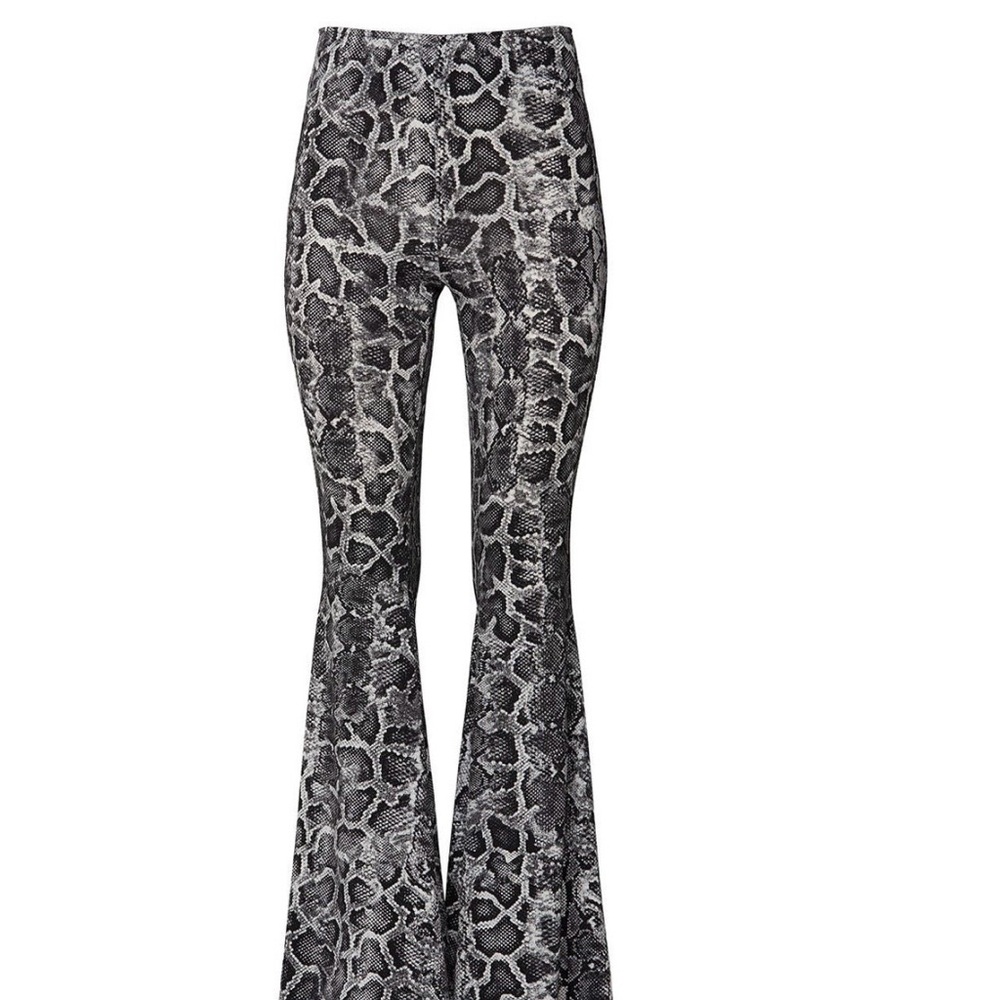 Show Me Your MuMu Black & Gray Snake Print Pants